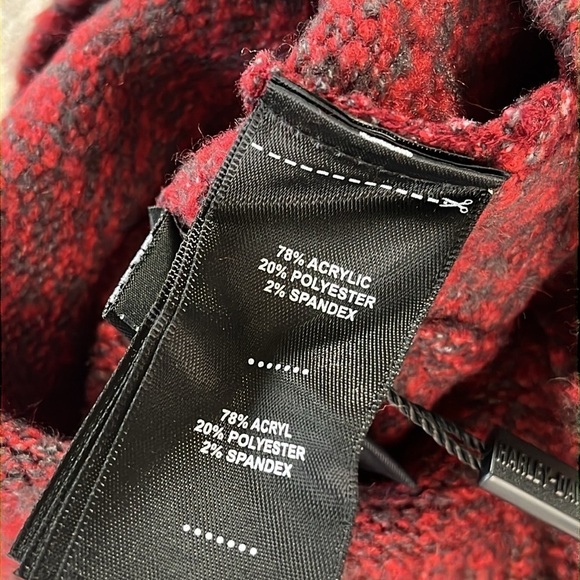 Brand New Harley-Davidson Motorcycles Knit Ribbed Beanie Hat Marbled Dark Red - Picture 11 of 13